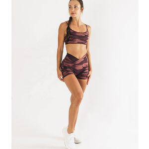 Pantalones cortos de gimnasio para mujer, mallas de compresión de nailon para motorista, pantalones cortos elásticos de cintura alta para correr, Fitness, Yoga, pantalones cortos para mujer al por mayor - Product Image 2