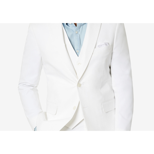 Giacca da Completo Tommy Hilfiger da Uomo Modern-Fit Th Flex Stretch Chambray Bianca Taglia 40 - Product Image 6