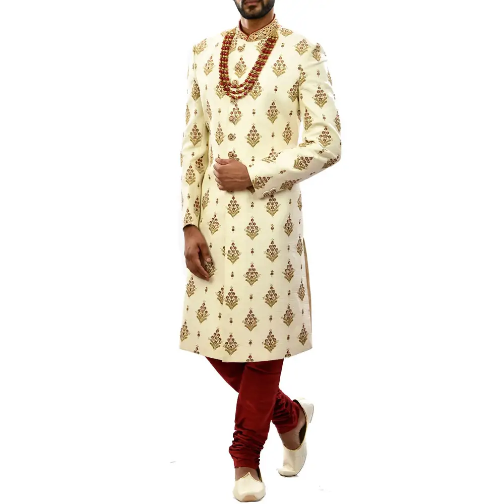 무거운 자수 작업 디자이너 Sherwani 정장 웨딩 시즌 Sherwani 도매