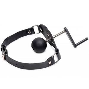 Mordaza de Acero y Cuero para Bondage, Mordaza Manual BDSM, Mordaza de Bola, Juguetes Eróticos de Alta Calidad - Product Image 6