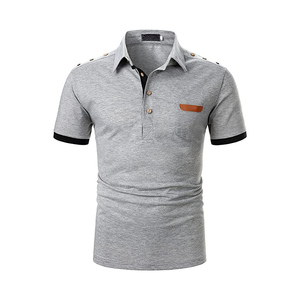 Chemise pour homme sur mesure avec empiècements de couleur unie, logo personnalisé, tissu Dobby respirant – Plusieurs couleurs disponibles - Product Image 1