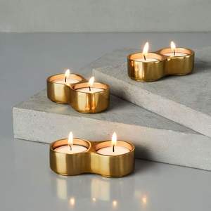 เทียนทีไลท์แบบประกอบจากโลหะวัสดุทองเหลือง - Product Image 6