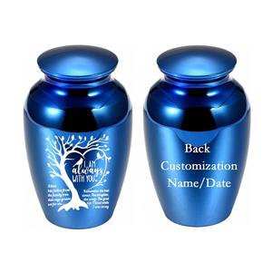 Urnes personnalisées pour cendres humaines arbre de vie urne de crémation pour le partage de souvenirs porte-cendres commémoratives urne de taille personnalisée bleu - Product Image 6