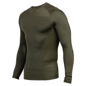 Respirant 100% Polyester Matériel Sublimé Blanc Hommes Rash Guards Manches Longues Hommes Rash Guard Compression Chemises - Product Image 5