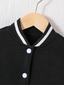 Chaqueta universitaria acolchada para niñas, manga larga, diseño superior de moda para un ocio cómodo, características de juego al aire libre, bolsillos versátiles - Product Image 3
