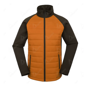 Veste bulle zippée pour hommes en polyester coupe-vent extérieur respirant et durable manteau pour le sport, le voyage et la randonnée - Product Image 3