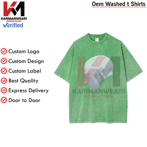 T-shirt en coton épais lavé en détresse avec motif d'illustration unique T-shirt en coton à manches courtes surdimensionné pour tenue décontractée - Product Image 2