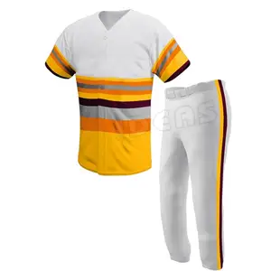 Nuovo modello Quick Dry Pro reversibile gilet Baseball Full botton maglie da Baseball uniforme da Baseball personalizzato sublimazione