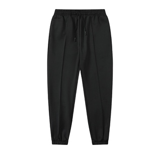 Pantalones deportivos para correr para gimnasio para hombre, pantalones deportivos informales con bolsillos laterales, patrón recto ligero teñido liso, estilo frontal plano - Product Image 4