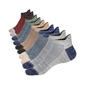 Chaussettes de sport respirantes pour hommes, antidérapantes, évacuant l'humidité, en coton, décontractées, basses, à logo, pour jeunes, faible MOQ - Product Image 2