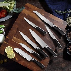 Juego de cuchillos de cocina de acero inoxidable con alto contenido de carbono 5cr15, 7 Uds., cuchillos de Chef de alta calidad, accesorios de Metal para la cocina - Product Image 5