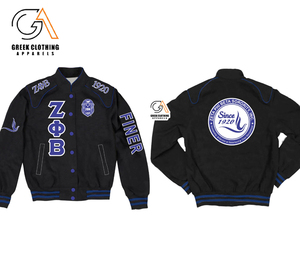 Veste de course vintage Zeta Phi Beta Sorority Fraternity Lettres grecques Lettres de baseball universitaires Bomber pour l'hiver Veste de course - Product Image 2