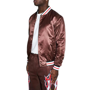 Veste universitaire en satin de baseball pour hommes, respirante, confortable, légère, meilleure veste en satin pour hommes à bas prix - Product Image 3