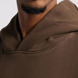 เสื้อสเวตเตอร์แขนยาวของผู้ชายเสื้อมีฮู้ดสไตล์สตรีทโอเวอร์ไซส์ผ้าคอตตอนขนาดใหญ่โลโก้ตามสั่ง - Product Image 5