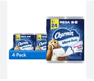 Papel higiénico ultra suave de Charmins de buena calidad, 12 mega rollos, 224 hojas por rollo, en stock, Comprar ahora - Product Image 4