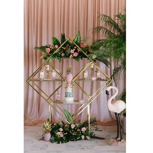 Nouveau Design étonnant présentoir de fleurs en métal support de toile de fond fournitures de mariage et de fête arche de mariage faite à la main à vendre - Product Image 2