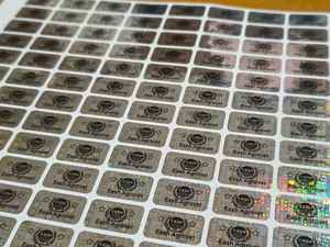 Etiquetas de Embalaje de Papel Adhesivo con Impresión Térmica Holográfica de Seguridad, Color Plata, Personalizadas, Etiqueta Digitech - Product Image 2