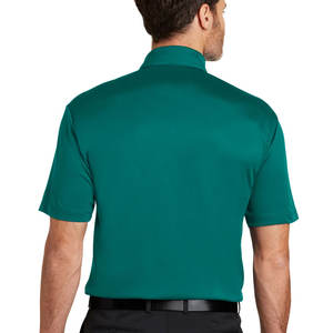 Transpirable Color liso Logotipo personalizado Hombres Cuello Puños Golf Negocios Polos - Product Image 2