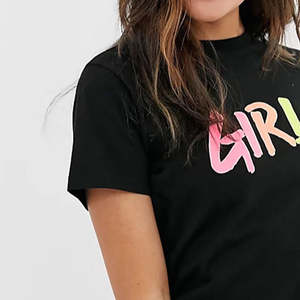 Performance Fit 95% Cotton 5% Spandex Fitted Cap Sleeves Raglan Shaped Crew <b>Neckline</b> Women Obscure Grey Scoop Hem Crop <b>T</b>-<b>Shirt</b> - Product Image 3