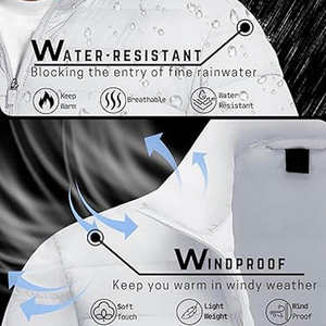 Manteau d'hiver oversize personnalisé grande taille pour hommes veste respirante de la rue principale veste en duvet matelassée - Product Image 4