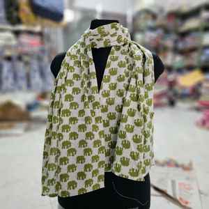 Écharpes en coton imprimé bloc à la main étoles de 12x72 pouces magnifiquement conçues - Product Image 3