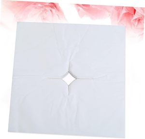 Disposable Massage Headrest <b>Pads</b> Fitted Non-woven Fabric Round Washcloth White - Product Image 4