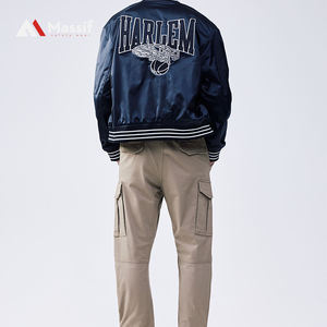 Pantalones de lona ligeros informales para hombre, puño elástico, cordón en la cintura del tobillo, multibolsillos retazos, incluido el tobillo de la cintura - Product Image 3