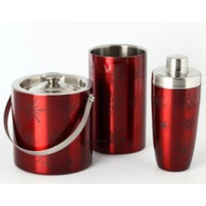 Motif à la mode arrivée argent brillant poli en acier inoxydable fait refroidisseur de vin et bols hôtel et restaurant ensembles de barware - Product Image 2