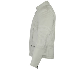 Chaqueta de moto de cuero genuino impermeable de temporada de invierno para hombre hecha a medida con logotipo a prueba de viento para ropa de carreras de automóviles - Product Image 3