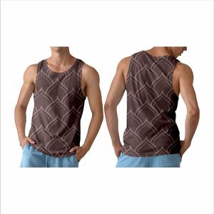 Camisetas sin mangas para hombre con logotipo personalizado Vintage transpirable Fitness gimnasio entrenamiento músculo algodón corte sin mangas Rib Knit Top último estampado - Product Image 3
