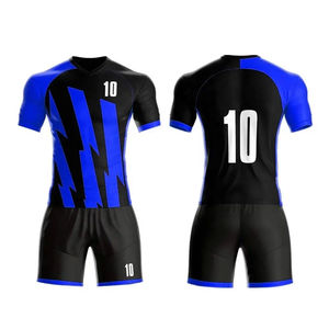 Kits de maillots et shorts de football d'équipe pour hommes Chemises respirantes personnalisées Kit d'uniformes de football Kits de vêtements de sport pour activités d'intérieur pour adultes - Product Image 2