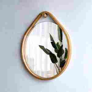 Mini espejo redondo de alta calidad con marco de madera Venta caliente Espejo de pared exportado desde la India a un precio razonable - Product Image 4