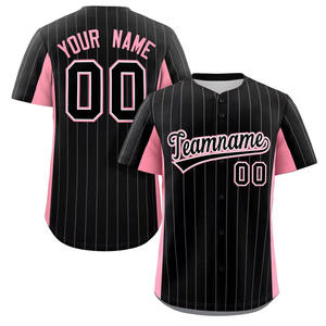 Vente en gros de maillot de baseball respirant 100% polyester Logo personnalisé pour hommes Service OEM à bas prix - Product Image 6