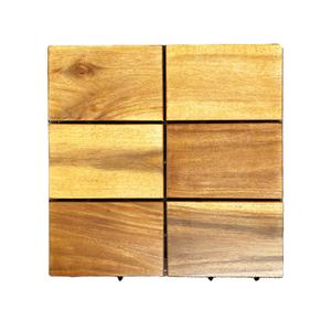 Tuiles à emboîtement en bois d'acacia naturel au design contemporain du fournisseur vietnamien Terrasse modulaire antidérapante pour balcon extérieur - Product Image 1