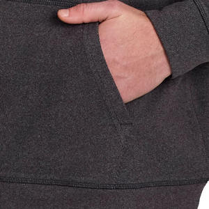 Pull-over à capuche classique pour hommes, veste à glissière en coton respirant, confort toute la journée, techniques de teinture unie en polaire d'hiver, OEM personnalisé - Product Image 3