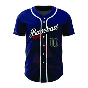 Vente chaude Maillots de baseball et de softball personnalisés pour adultes Chemises de sport pour hommes Nom de l'équipe Numéro Impression numérique Respirant Antibactérien - Product Image 3