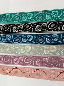 ทำด้วยมือ9 mtr. ชุดเดรสลูกไม้หรูหรากระเป๋า3D ชาติพันธุ์คลาสสิกเรียบง่ายปักลายดอกไม้ลวดลายสบายๆหรูหราแฟนซี - Product Image 2