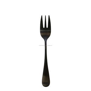 Fourchettes à dessert élégantes en métal noir Design moderne Ustensiles chics pour salle à manger contemporaine de qualité alimentaire - Product Image 6