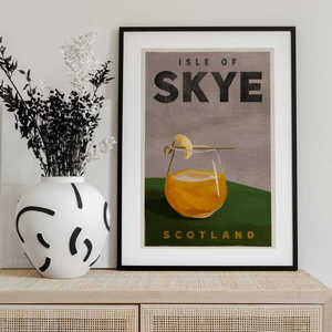 Póster de viaje de la isla de Skye, Escocia, elegante arte de pared en lienzo con diseño de cóctel escocés - Product Image 5