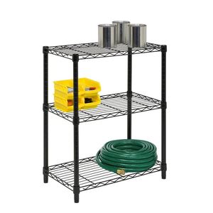 Modern classy steel black <b>storage</b> shelving <b>rack</b> for home hotels and restaurant <b>kitchen</b> living room wholesale made in india 2023 - Product Image 3