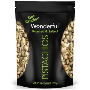 Pistachos Maravillosos con Cáscara, Tostados y Salados, Bolsa Reutilizable de 48 Onzas - Product Image 1
