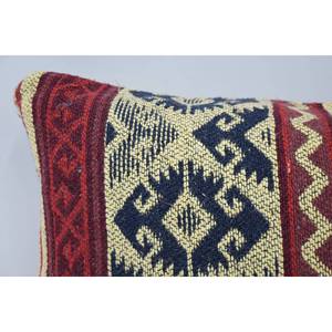 Oreiller en laine rouge motif géométrique traditionnel luxe 12x20 pouces tissé Style Vintage literie portable pour vivre pour Noël - Product Image 2