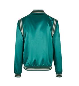 เสื้อแจ็กเก็ตบอมเบอร์ผ้าซาตินโอเวอร์ไซส์ออกแบบลายเบสบอลสไตล์สตรีทแวร์ปักโลโก้เสื้อแจ็คเก็ตทีมตัวแทน - Product Image 3