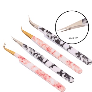 Pince à épiler droite en acier inoxydable antistatique disponible dans toutes les couleurs pour les cils - Product Image 2