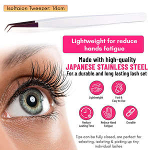 Pince à cils avec logo personnalisé Fournitures de beauté Marque privée Pince à épiler Extension de cils Pince à épiler pour cosmétiques - Product Image 5