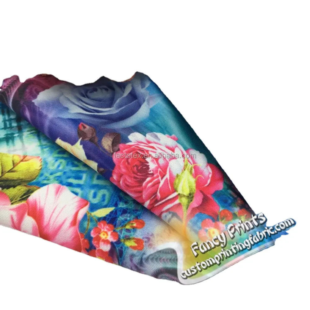 Customized Wholesale Digital Printing 100% Polyester Floral Printed Chiffon Crepe Fabrics