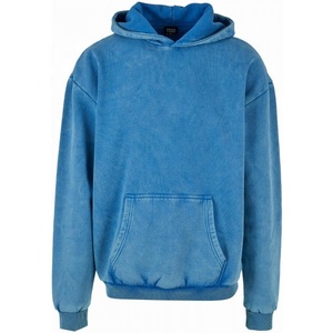 OEM servicio personalizado de gran tamaño pesado algodón hombres ácido lavado Sudadera con capucha 100% algodón invierno venta al por mayor oferta tendencia calidad para - Product Image 1