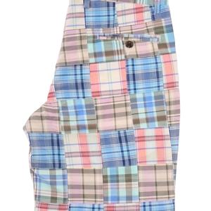 Shorts de mezclilla para mujer con patchwork, dobladillo sin rematar, corte holgado y relajado, elásticos, en stock, personalizables - Product Image 2