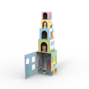 Juguete de Ramadán para niños, casas apilables de madera - Product Image 1