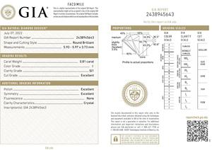 เพชรทรงกลม0.81กะรัต I SI2เพชรหลวมใส SI1และมีสีใสตัดสดใสได้รับการรับรองจากอินเดีย - Product Image 2